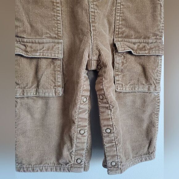 Osh Kosh B' gosh Kids Tan Overalls Flannel Lining Size 12 months - Picture 4 of 10